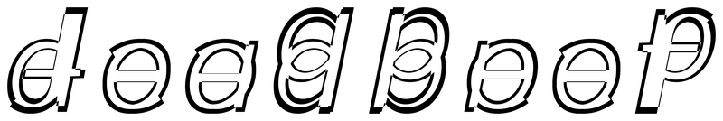 Ambigram for deadbeef in Sourcecodepro-it